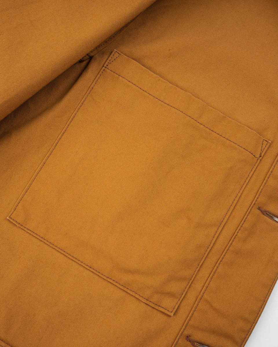 IHJ-148 10oz Kurashikizome Organic Cotton Duck Chore Jacket - Brown - 7