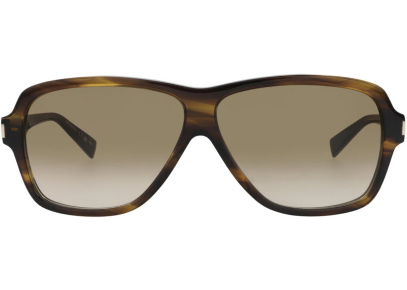 Saint Laurent Aviator-Frame Recycled Acetate Sunglasses Havana Havana Brown (SL609CAROL-30014608-003 1