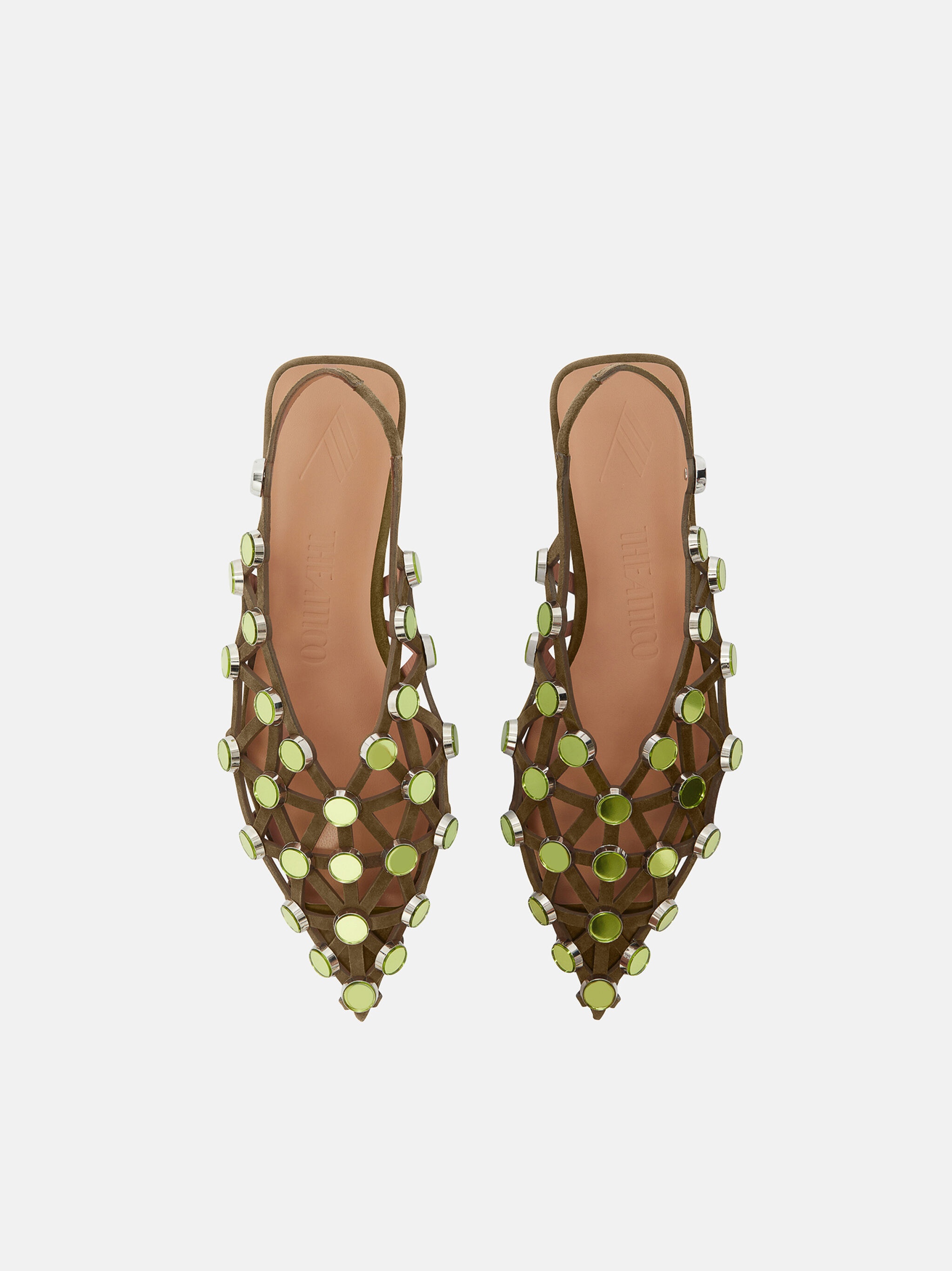 ''GRID'' BALLERINA MILITARY GREEN - 3
