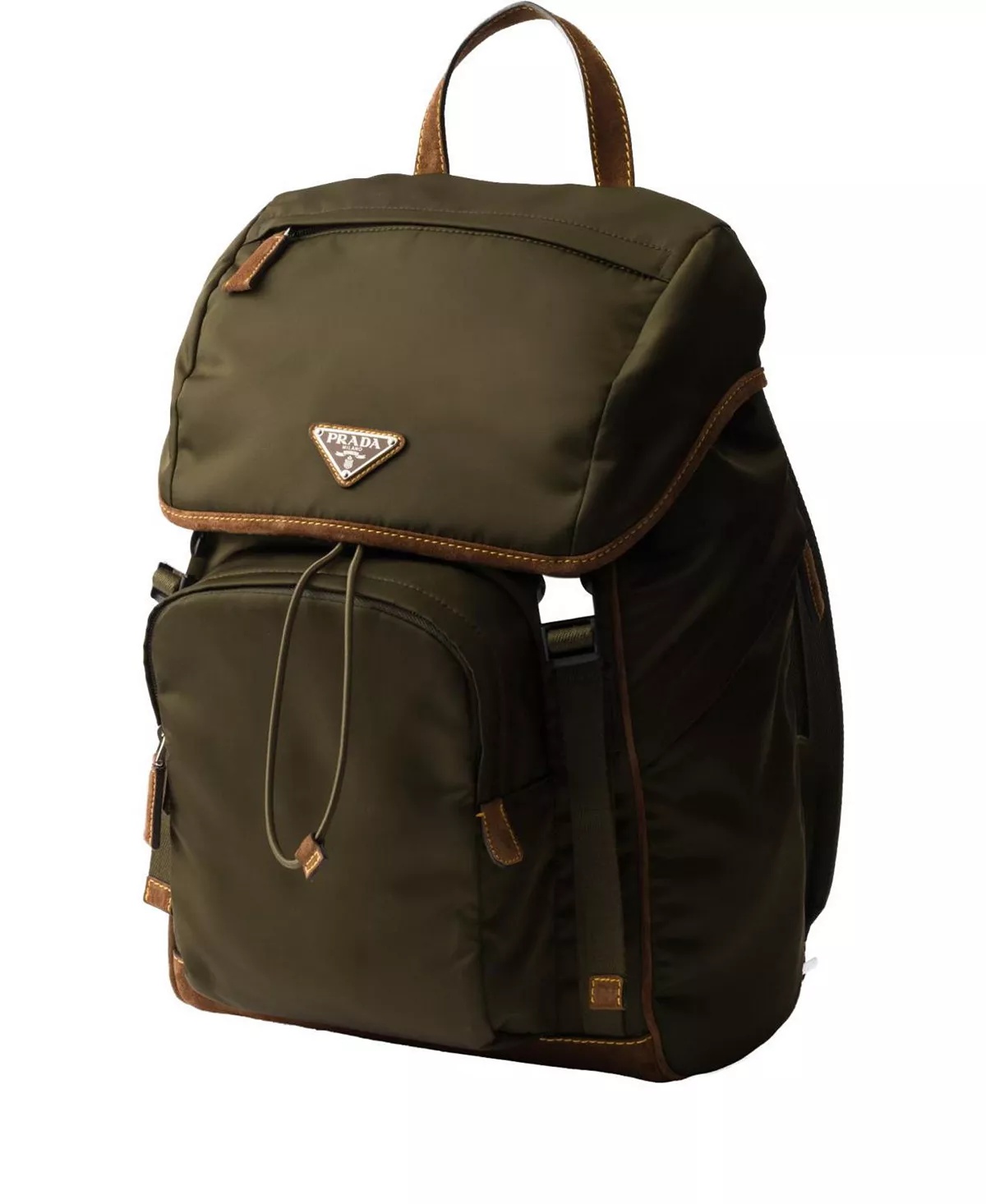 Re-Nylon and Suede Backpack - 4