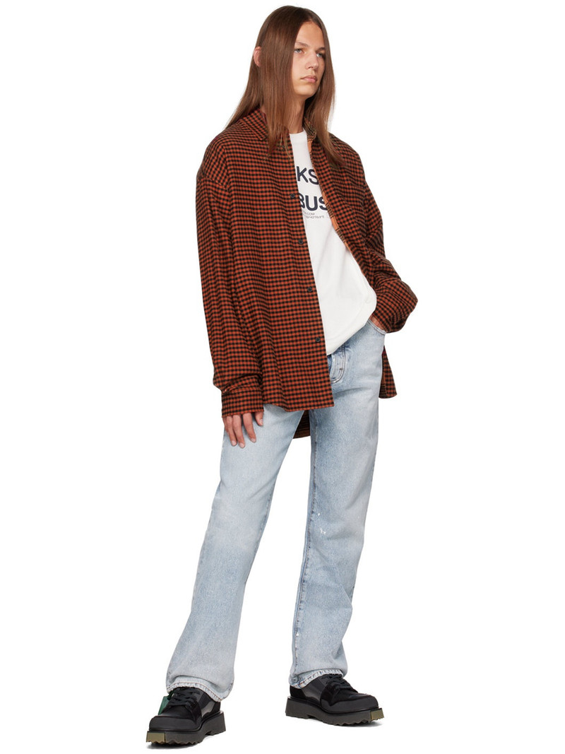 Heron Preston Blue Paint Splatter Jeans outlook