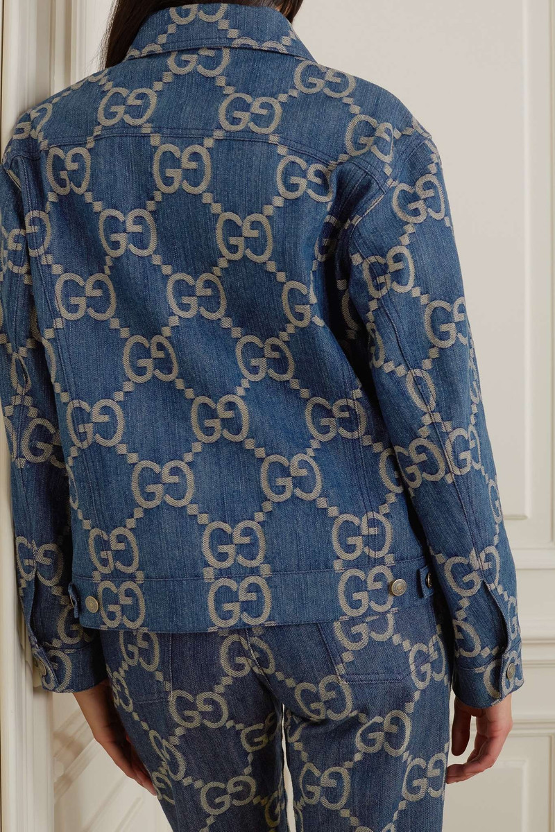 Jumbo GG denim-jacquard jacket 4