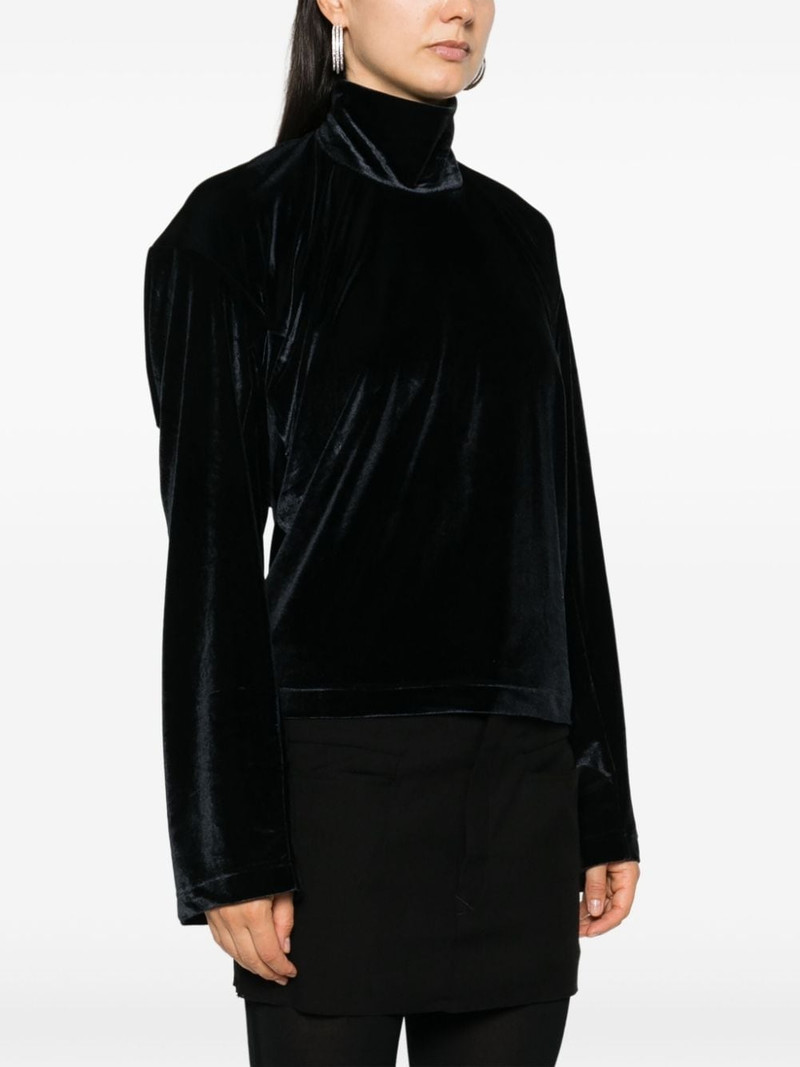 velour high-neck top 3
