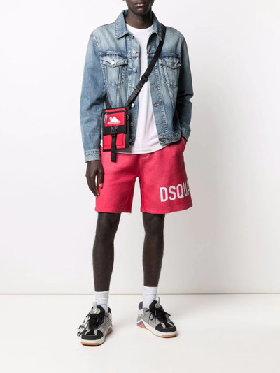 DSQUARED2 logo-print track shorts outlook