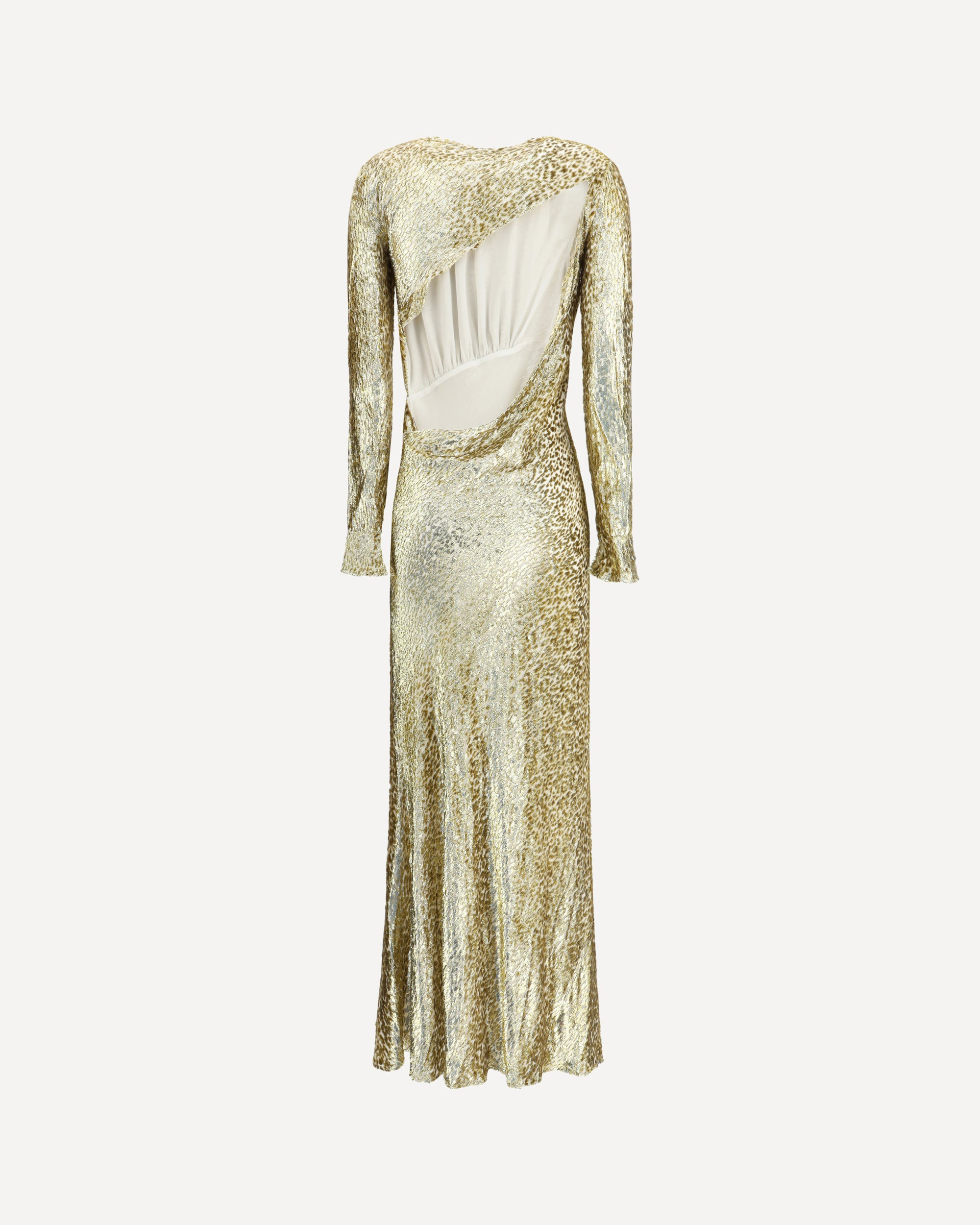 Gold thread long Dress - 2