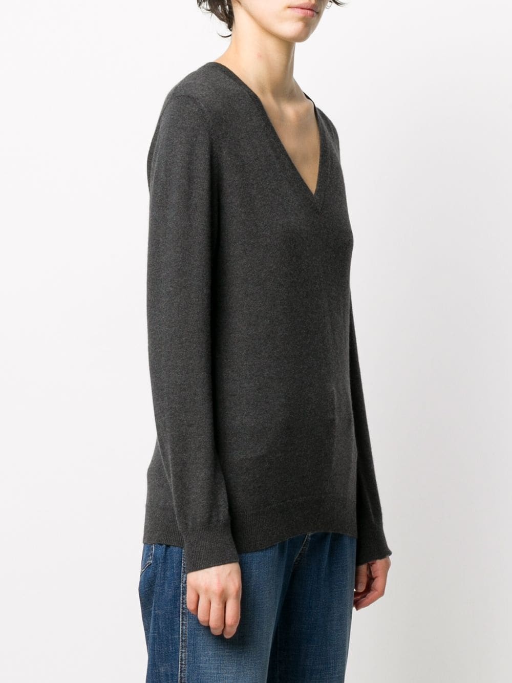 v-neck cashmere jumper - 3