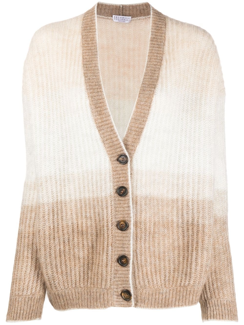 ombré knit cardigan - 1