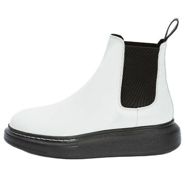 (WMNS) Alexander McQueen Hybrid Chelsea Boot 'Black White' 586398WHX529061 - 1