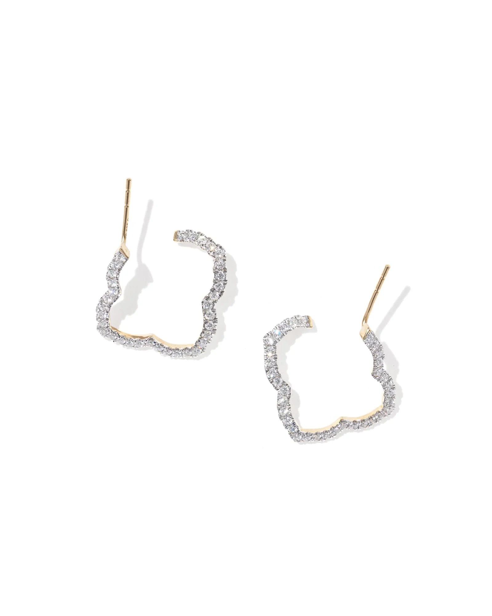 0.53 ct Lab Grown Diamond Dira 14k Yellow Gold Open Frame Earrings - 1