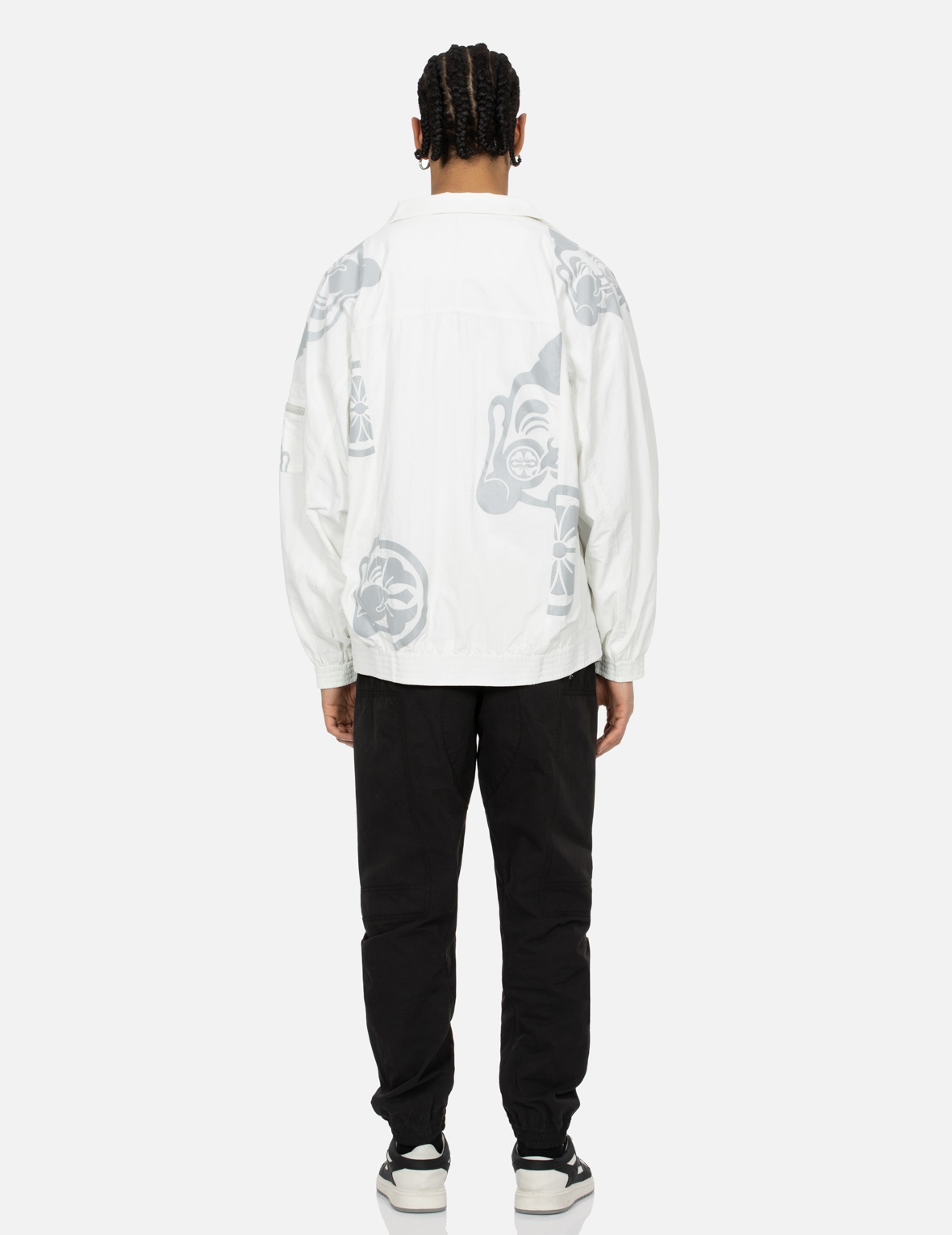 MULTI GODHEAD AND KAMON REFLECTIVE  PRINT LOOSE FIT WINDBREAKER - 6