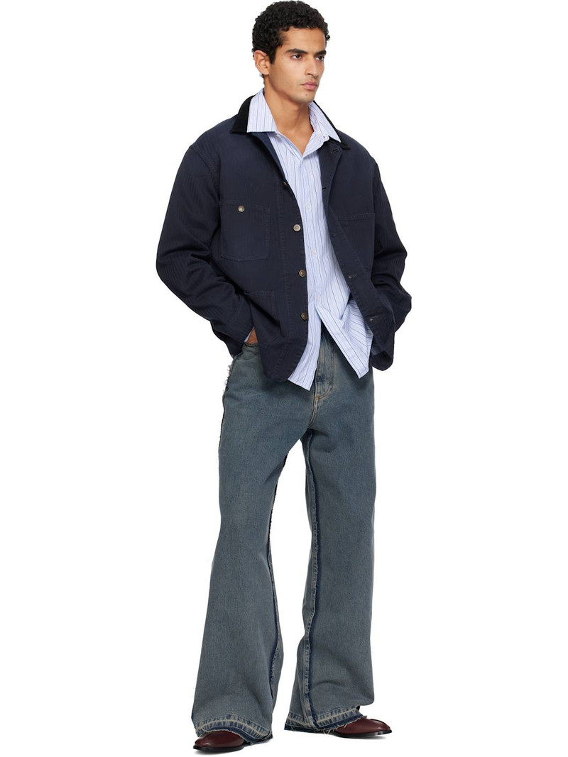 MM6 Maison Margiela Burgundy New Classic Stitch Loafers outlook