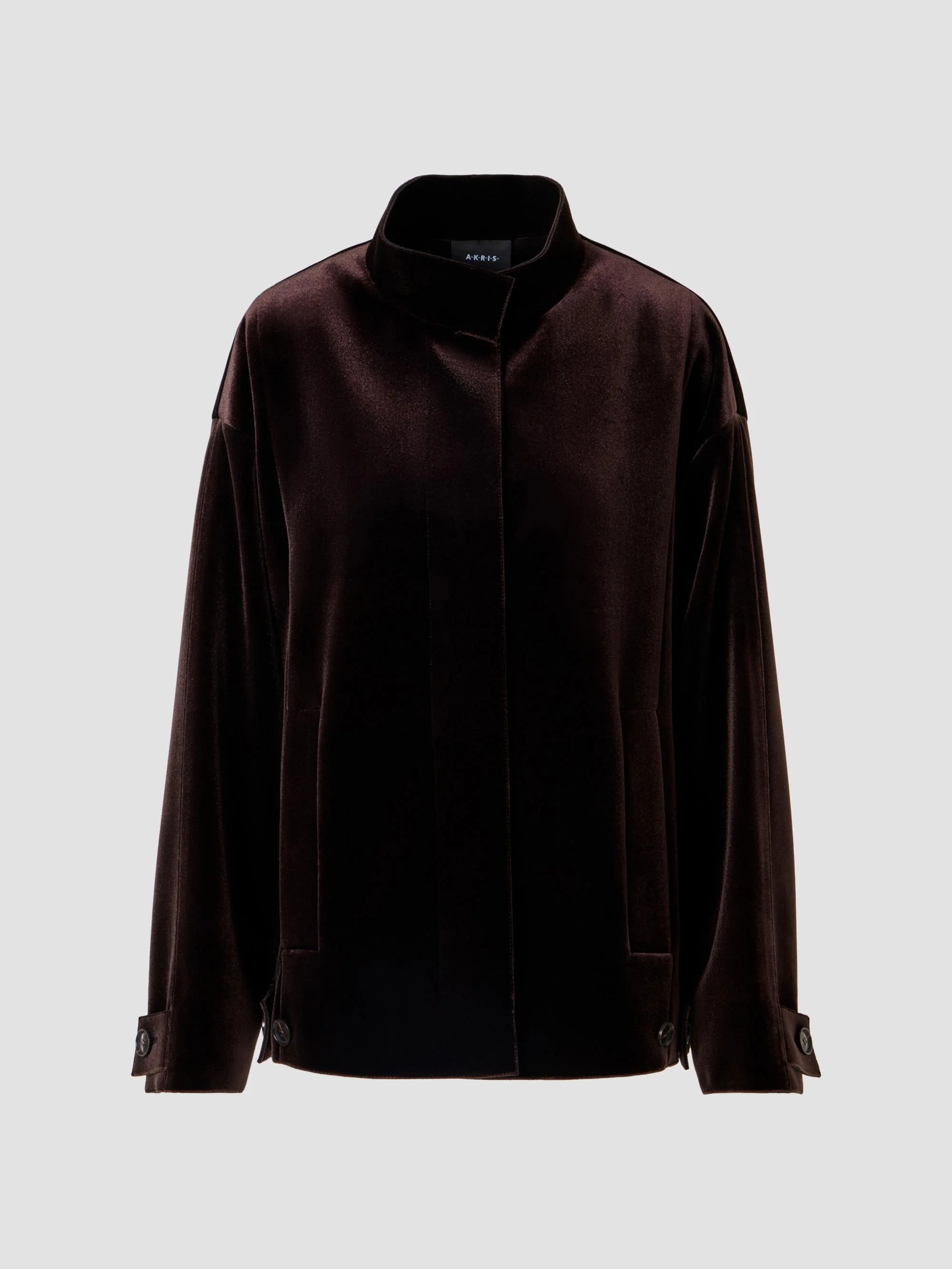 Women's Huma Velvet Oversized Parka - Coffee - 1