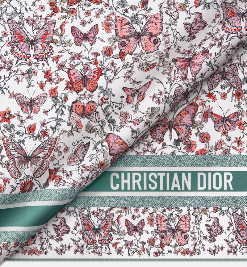 Dior Toile de Jouy Papillon 90 Square Scarf outlook