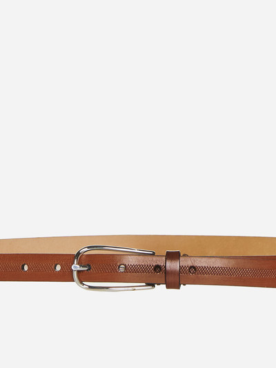 Brunello Cucinelli Textured leather thin belt outlook
