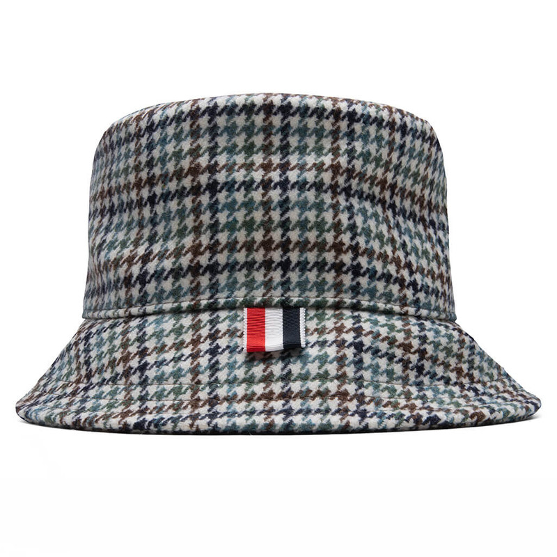 HOUNDSTOOTH LAMBSWOOL BUCKET HAT - SEASONAL MULTI 3