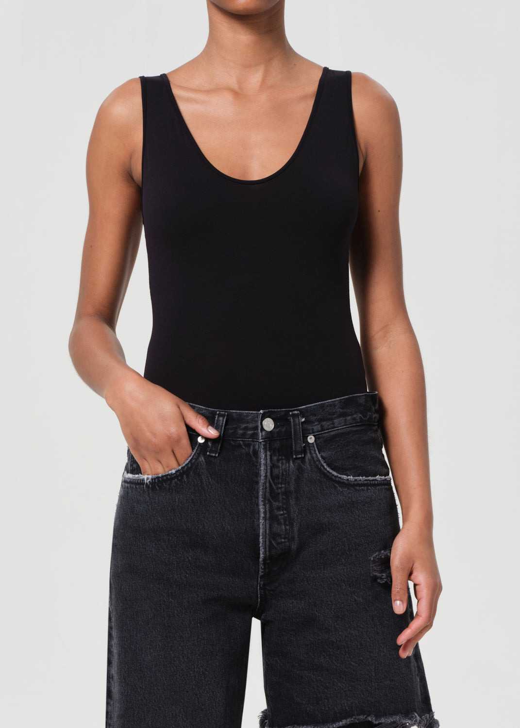TORA TANK BODYSUIT IN BLACK - 2