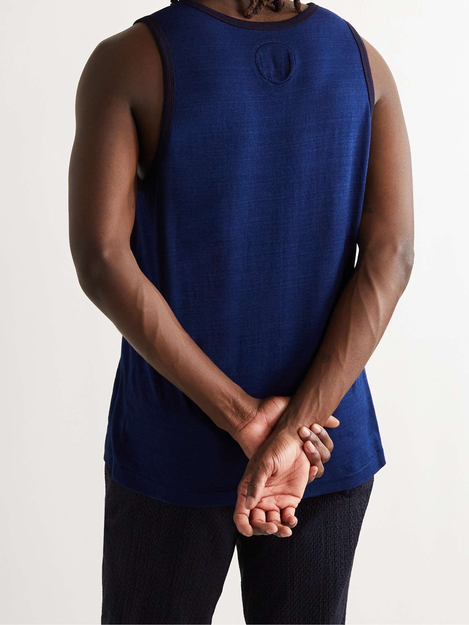 Indigo-Dyed Cotton-Jersey Tank Top - 4