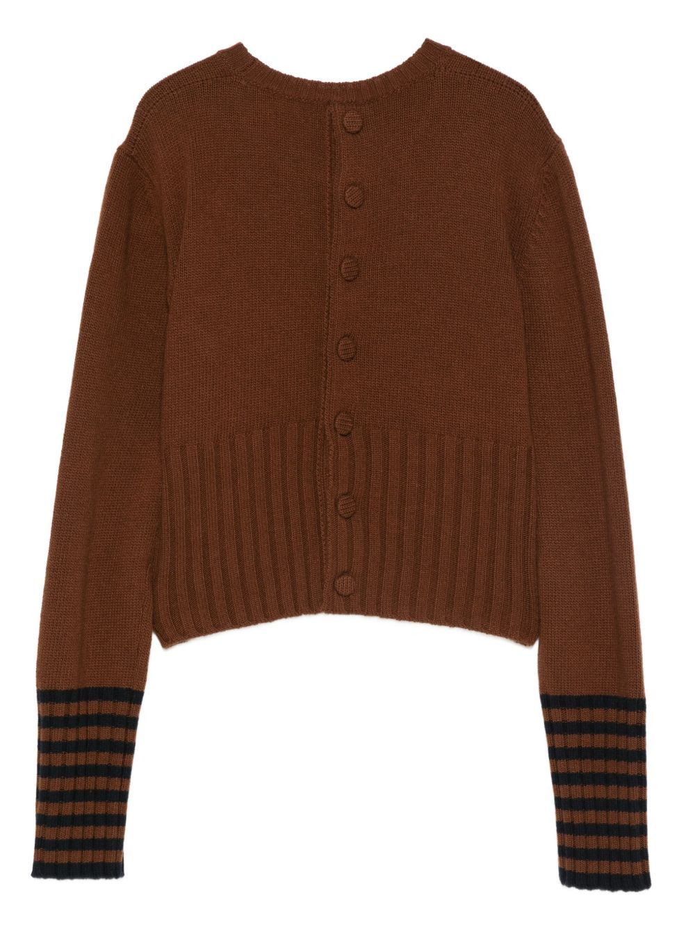 ribbed-cuff wool sweater - 2