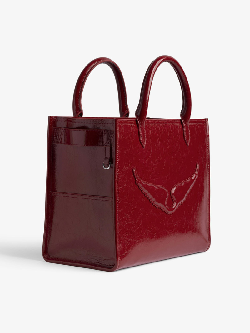 Angel Tote Bag Wrinkled Patent 3