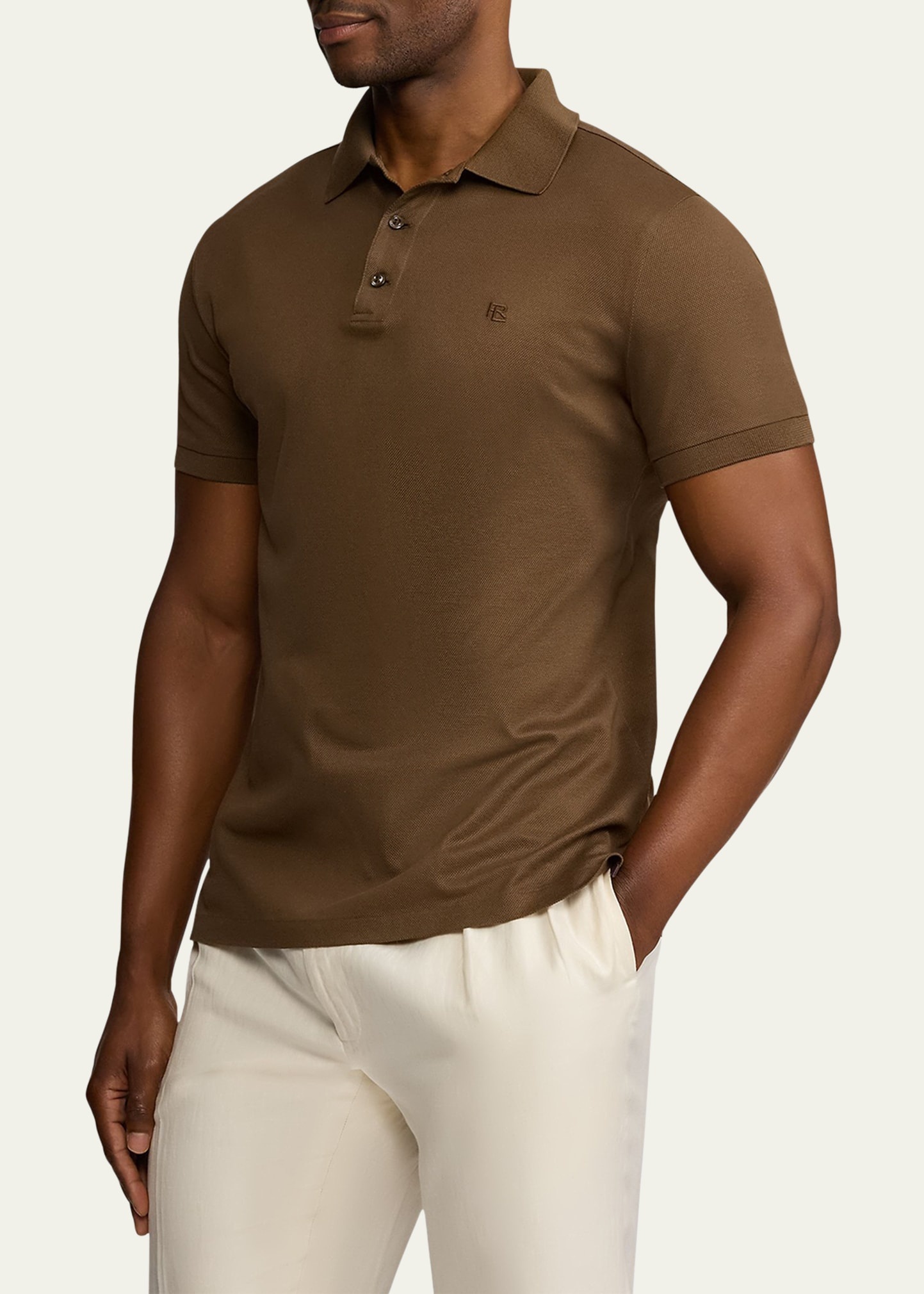Men's Custom Slim-Fit Pique Polo Shirt - 5
