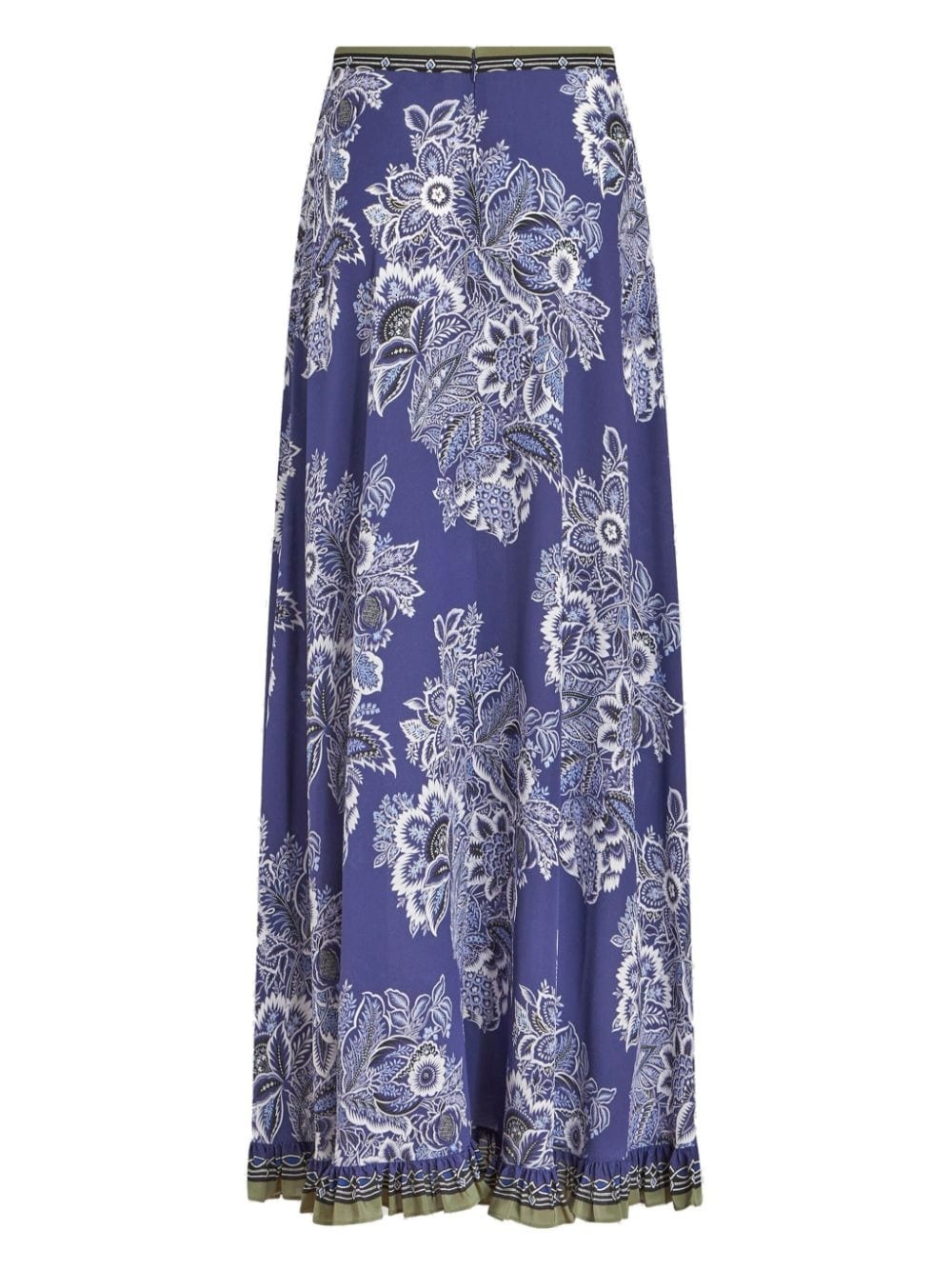 bandana-print maxi silk skirt - 7
