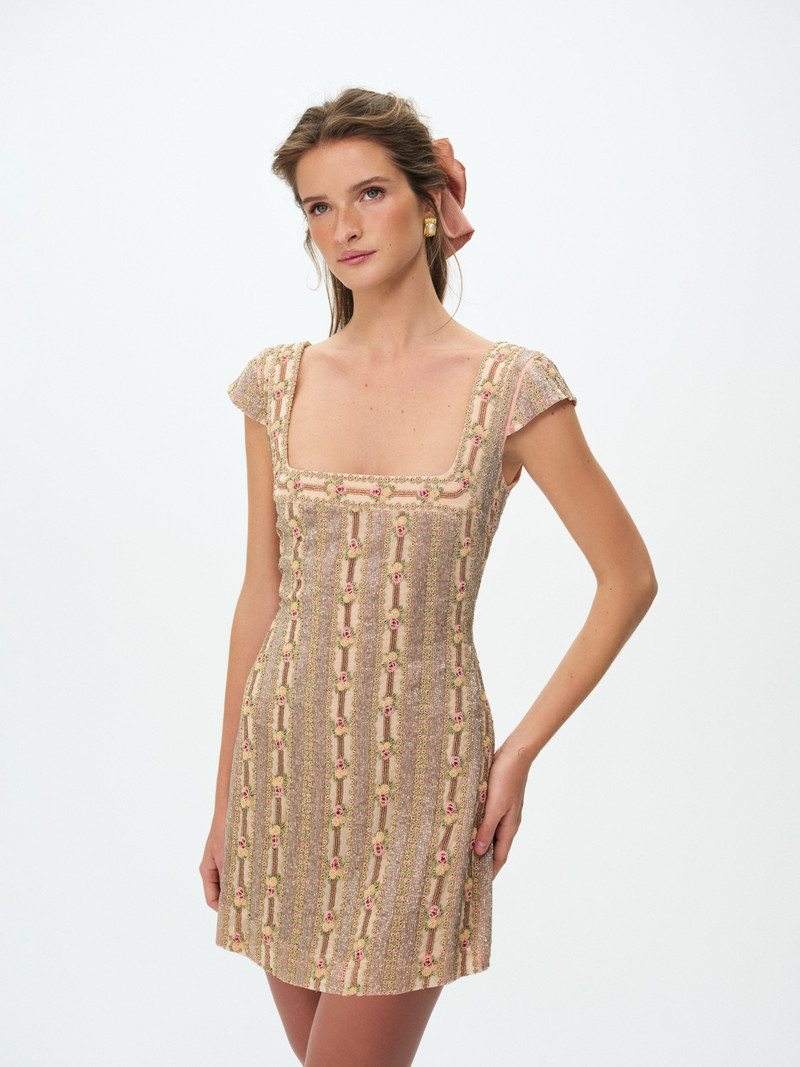 Niko Beaded Mini Dress - 1