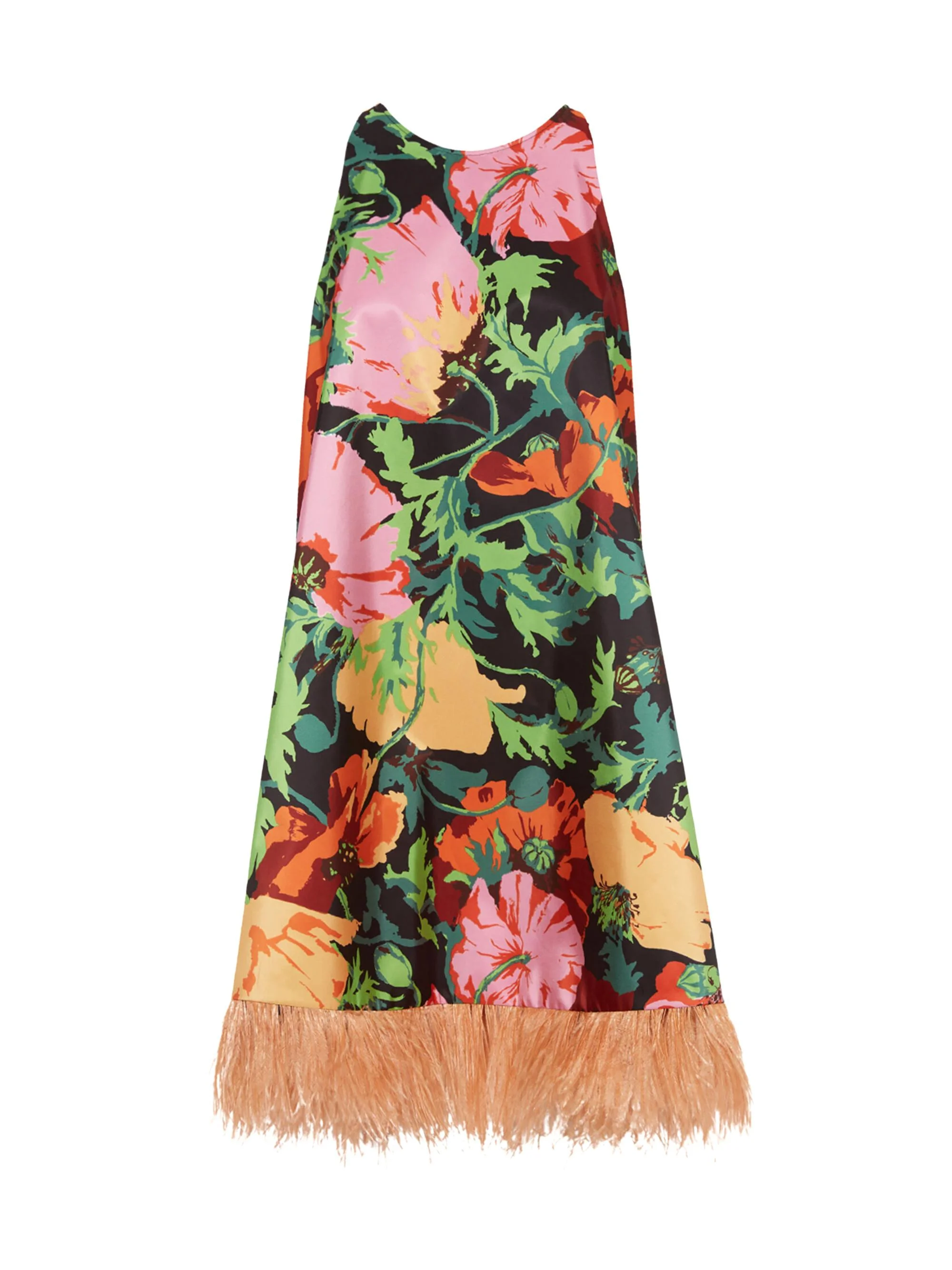 Women's La Fenice Mini Dress with Feathers - Wonderland Black - 1