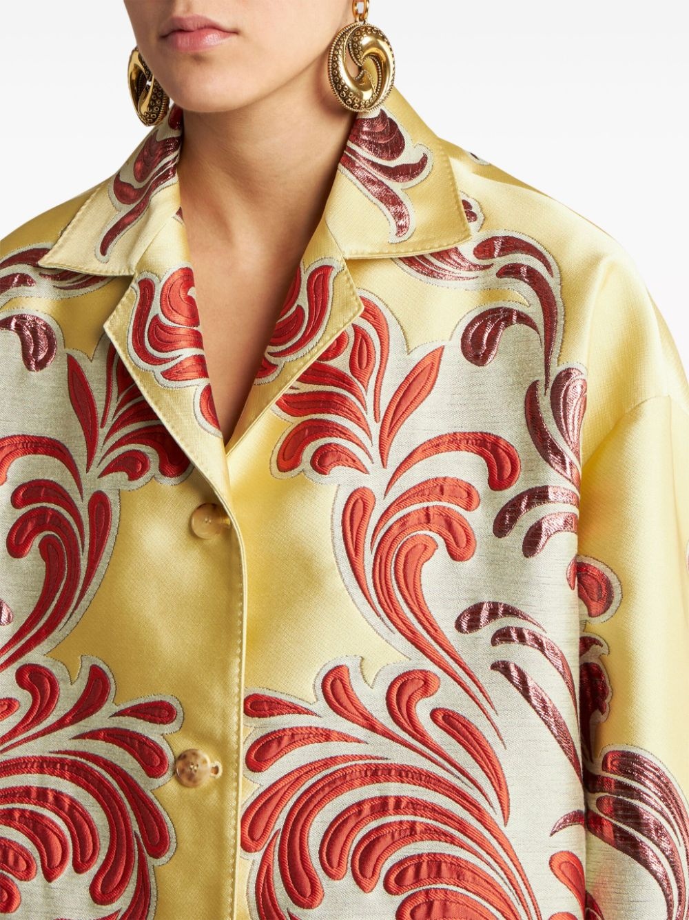 jacquard single-breasted jacket - 5