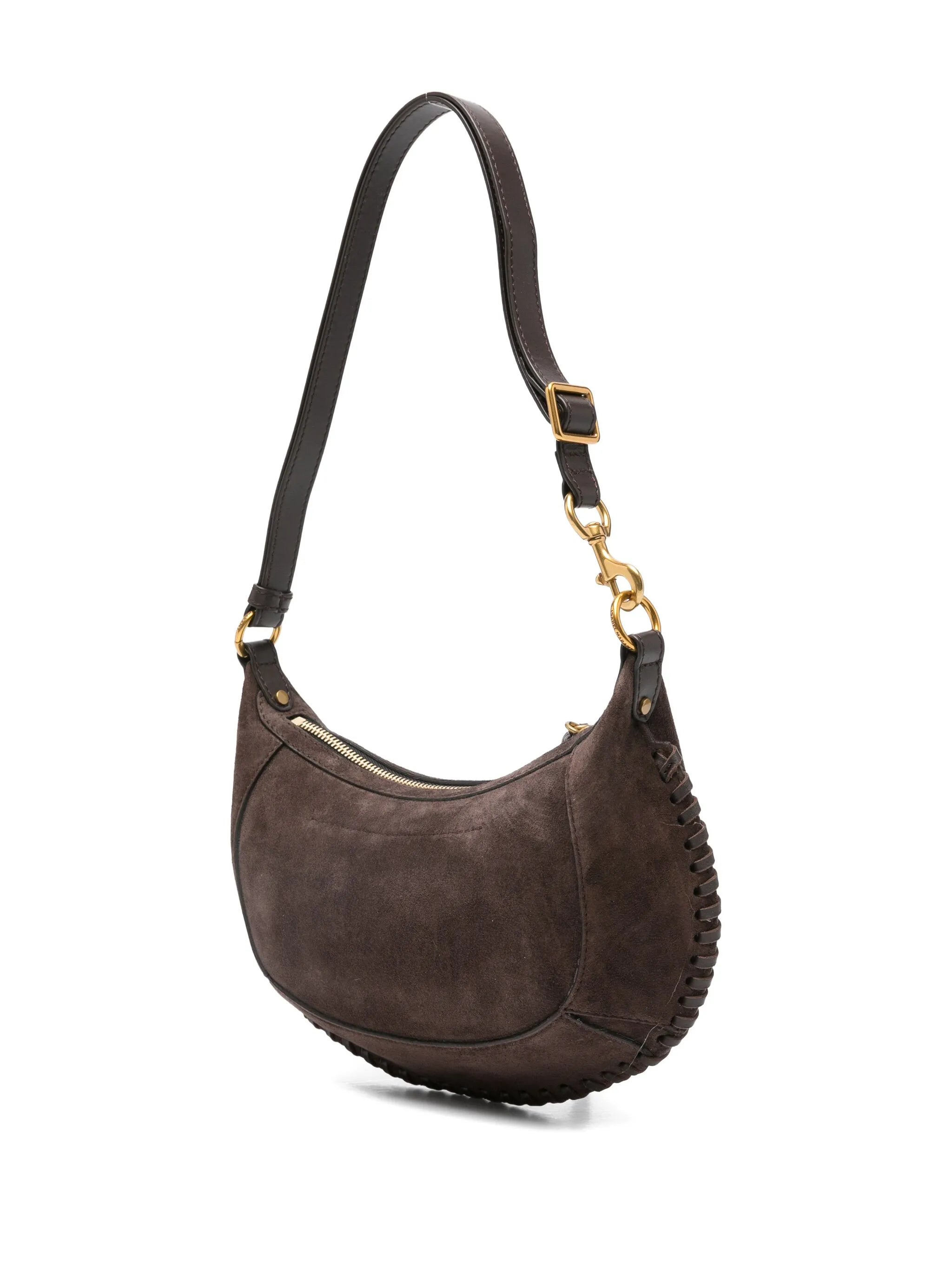 Isabel Marant Oskan Topstitch Suede Shoulder Bag - 4