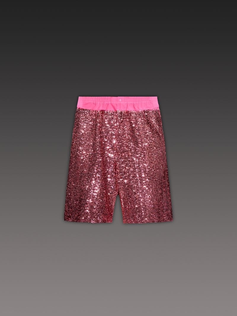 WAIST LAYER SEQUIN SHORTS - 1