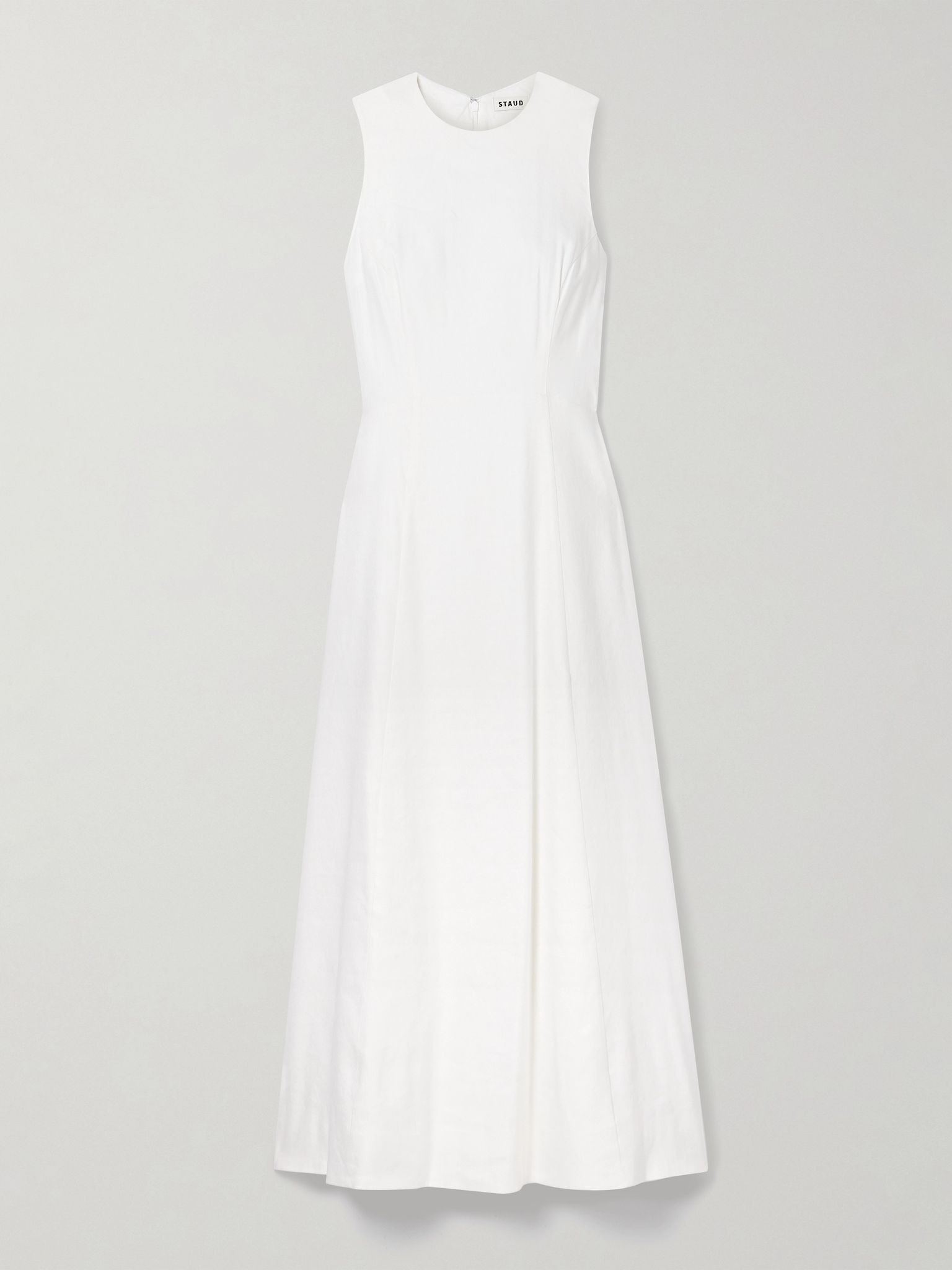 Martine linen-blend maxi dress White - 1