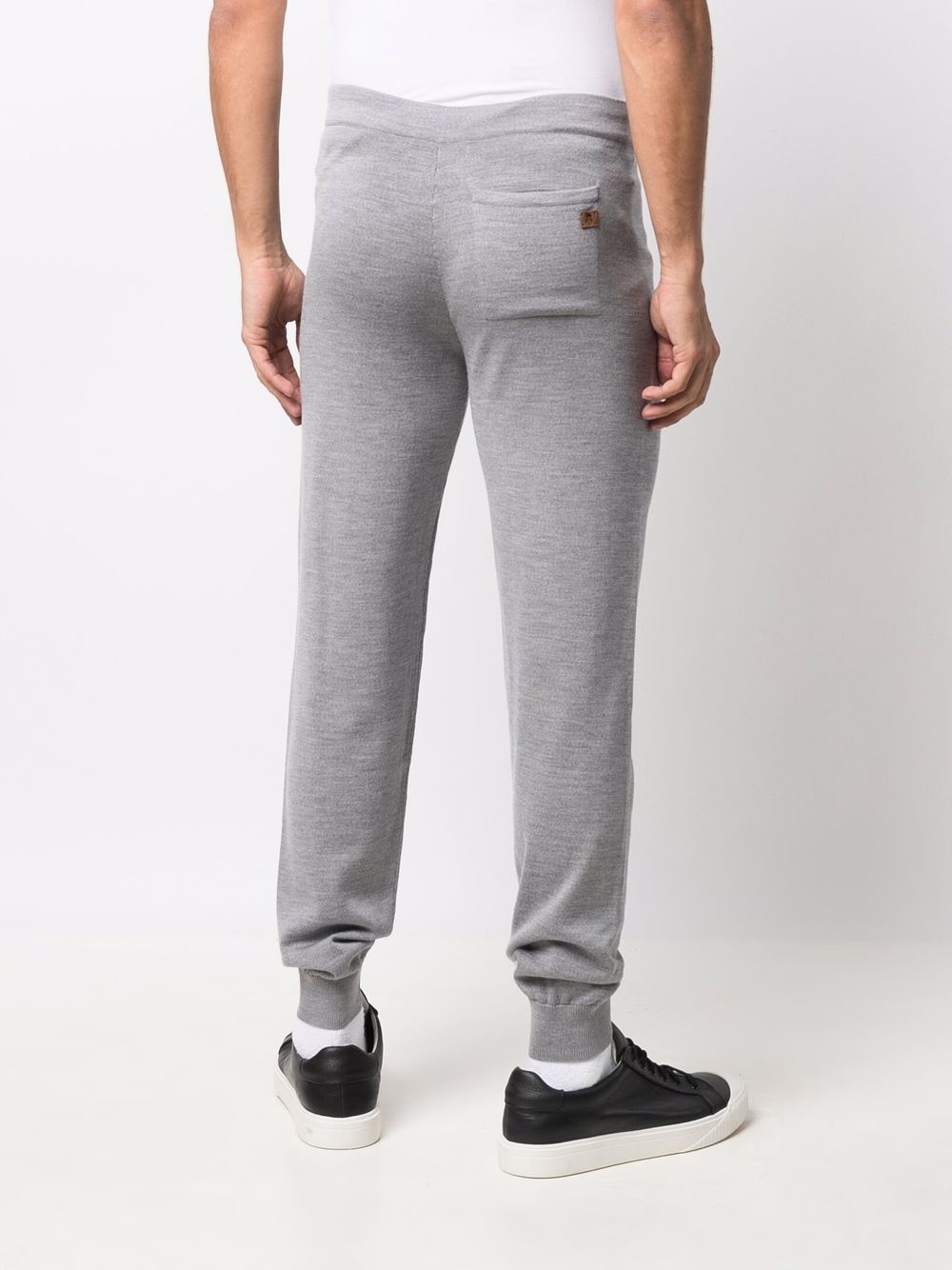 drawstring virgin wool-blend track pants - 4