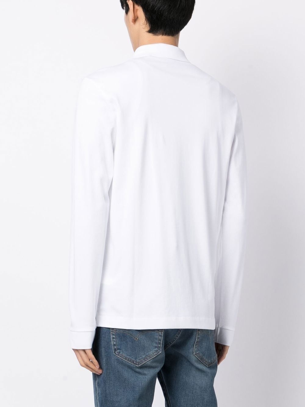 long-sleeve cotton polo shirt - 4
