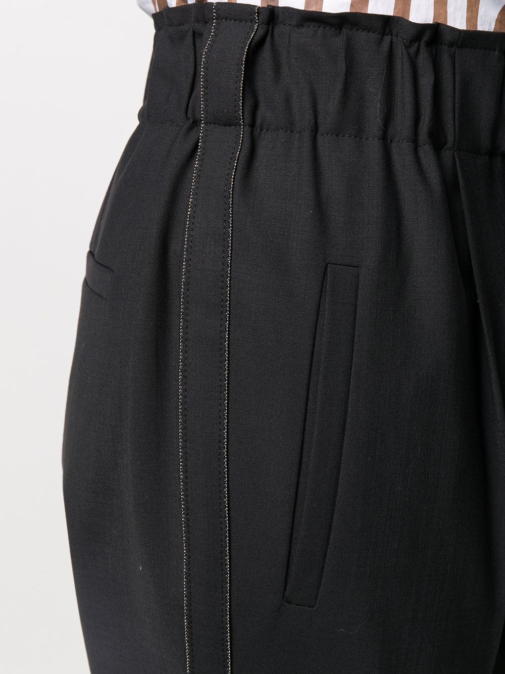 high-waisted tapered trousers - 5