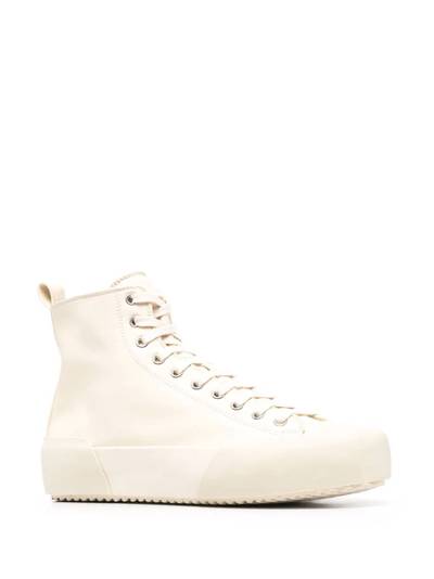 Jil Sander semi-lined high-top sneakers outlook