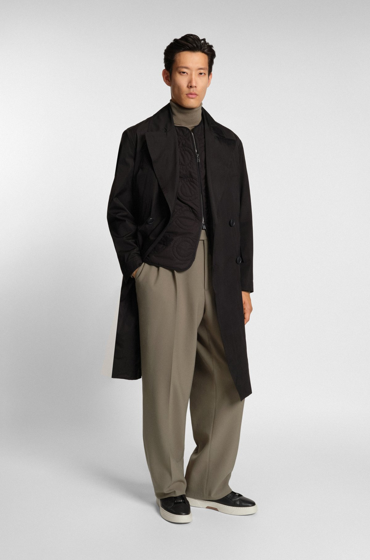 RELAXED-FIT TROUSERS WITH DOUBLE PLEAT - 3