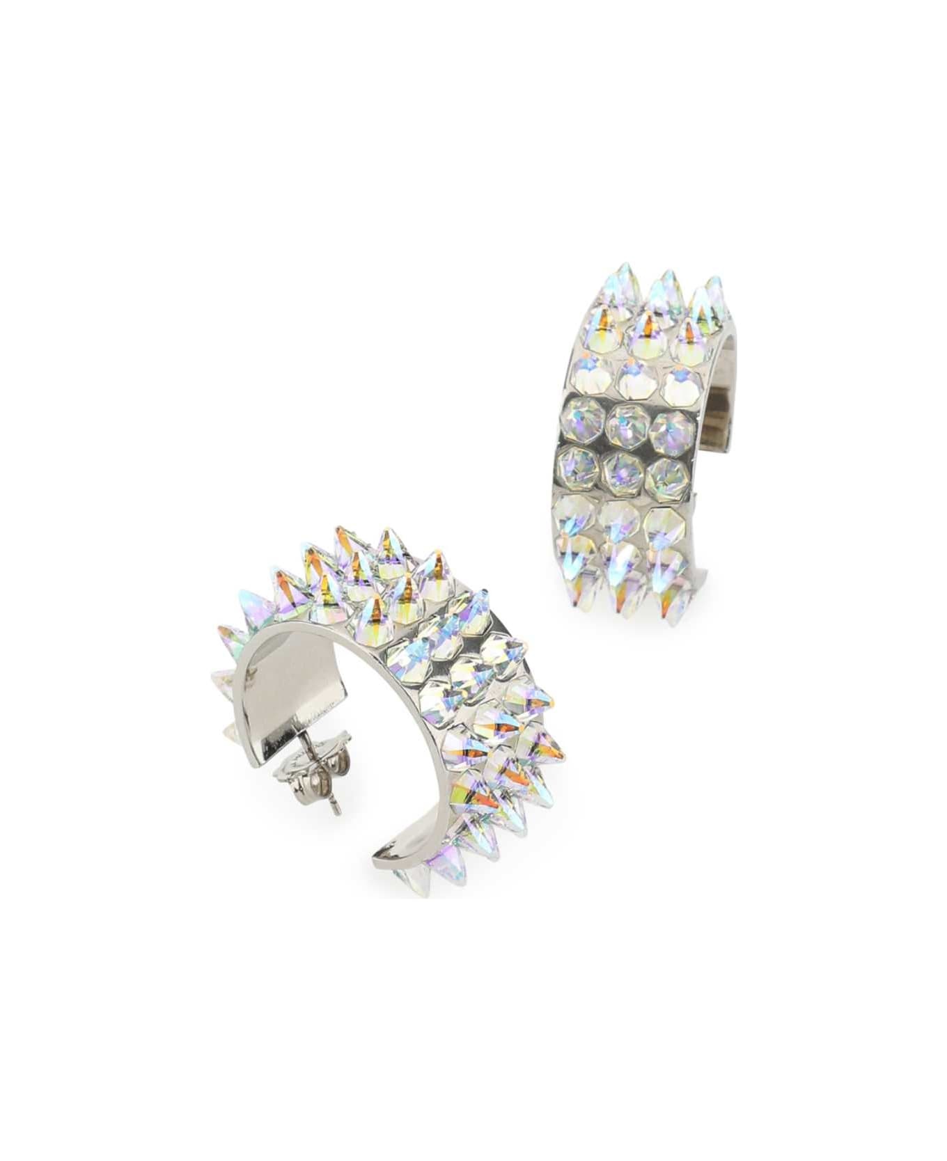 Embellished Metal Big Karma Earrings - 2