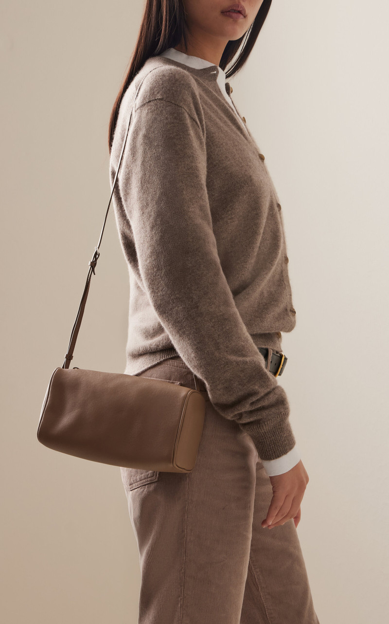 The Row 90's Leather Crossbody Bag neutral outlook