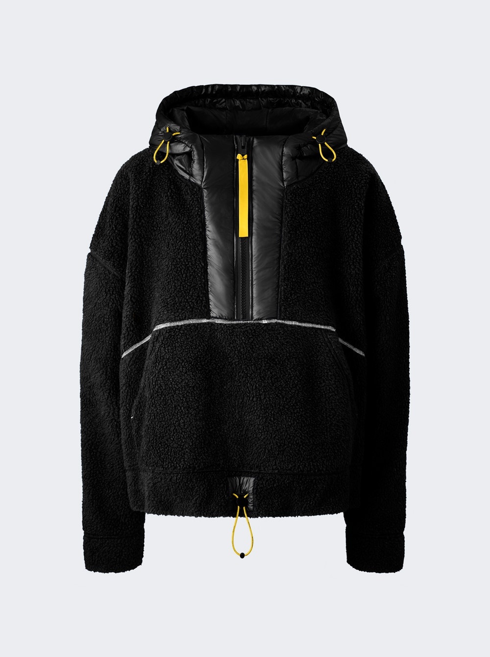 X Pyer Moss Anorak Fleece Sweater True Black - 1