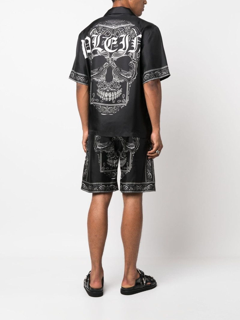 PHILIPP PLEIN skull-print silk shirt outlook