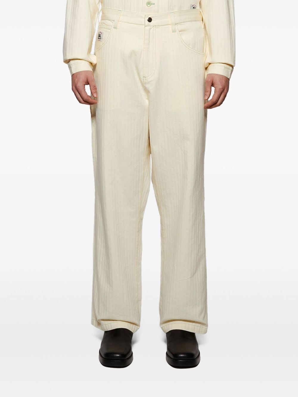 logo-patch trousers - 2