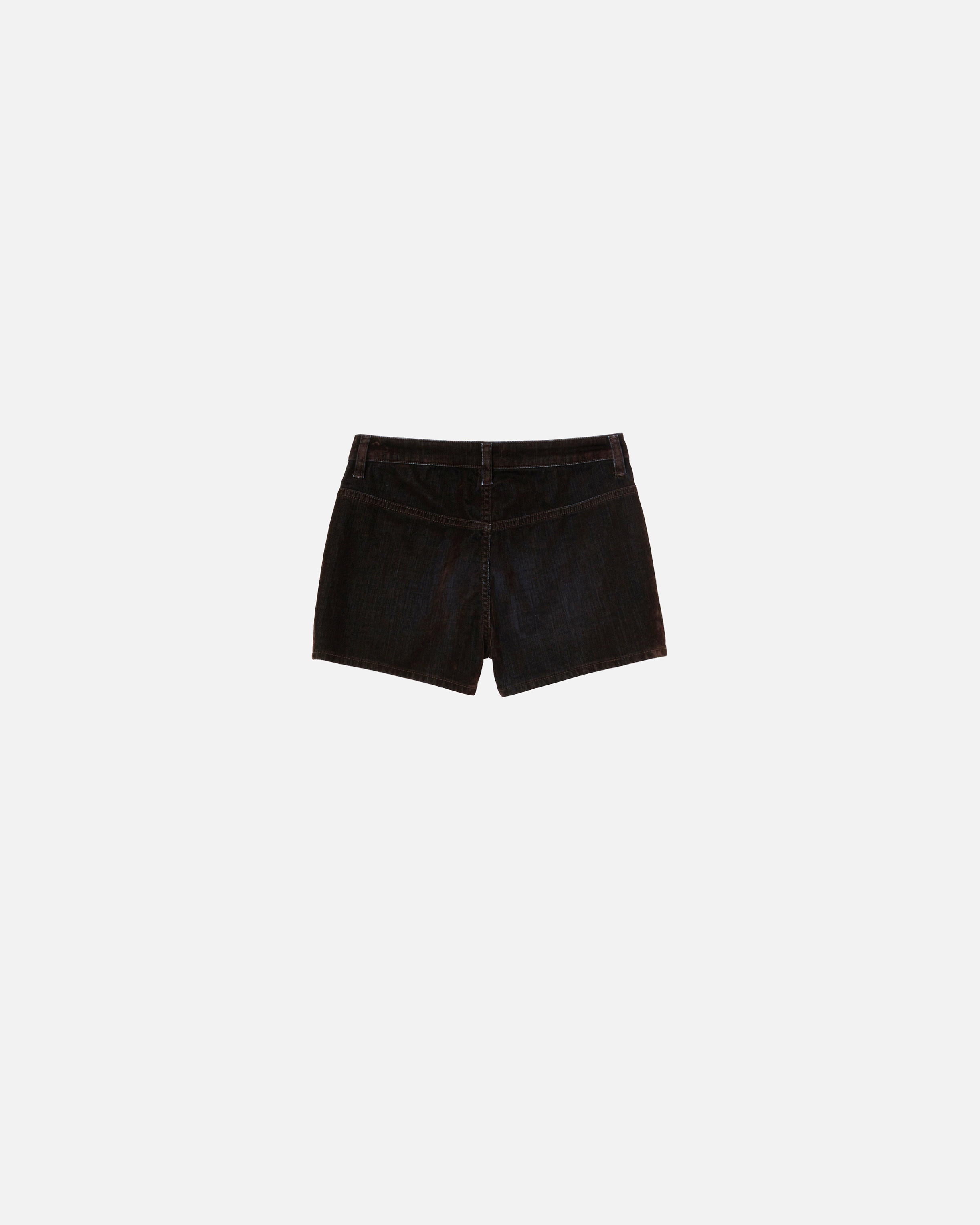SLIM-FIT FLOCKED DENIM SHORTS - 6