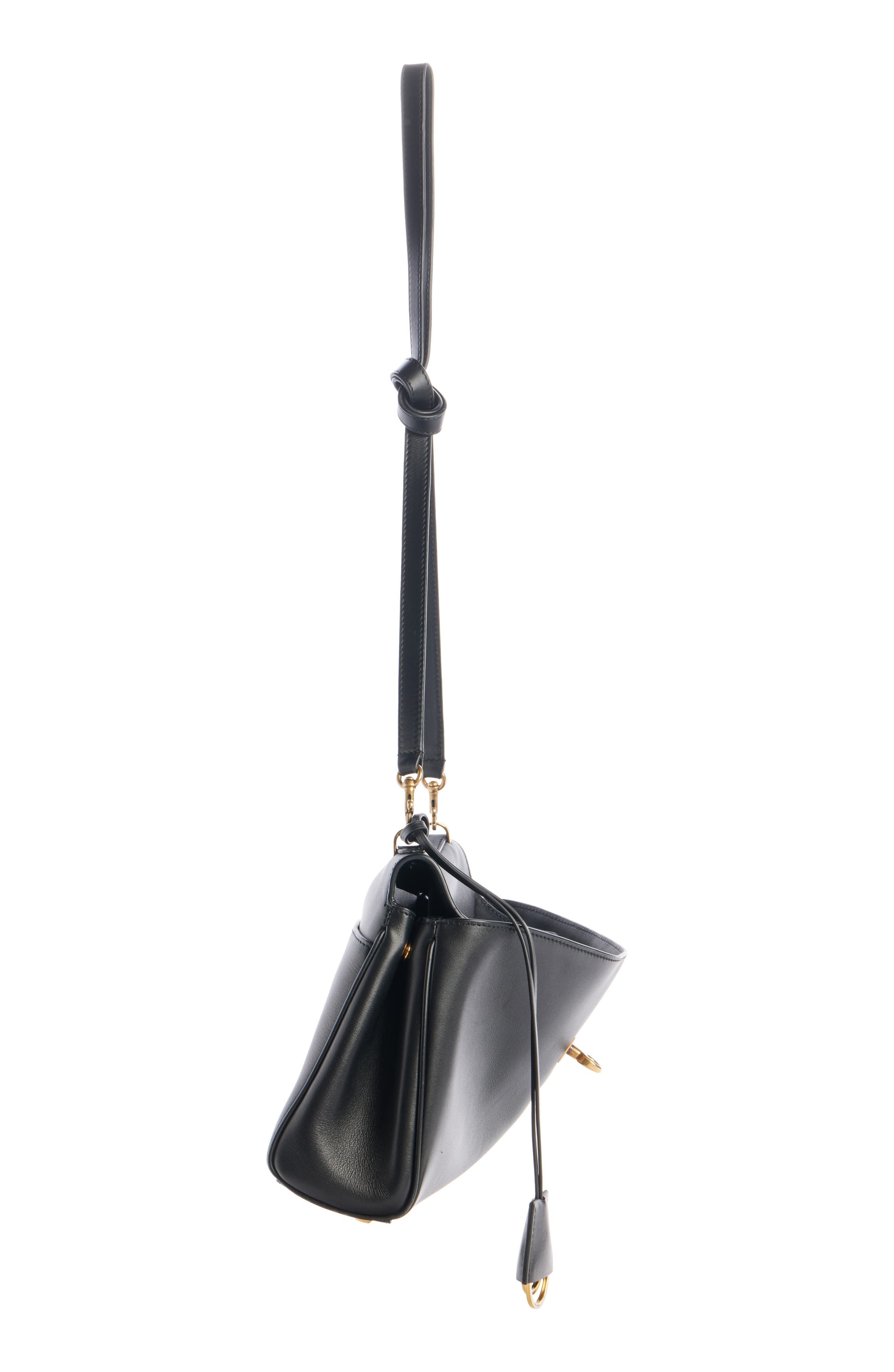 Balenciaga Rodeo Leather Shoulder Bag in 1000 Black at Nordstrom - 4