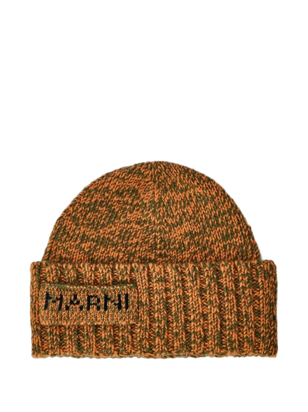 logo-embroidered ribbed-knit beanie hat - 1