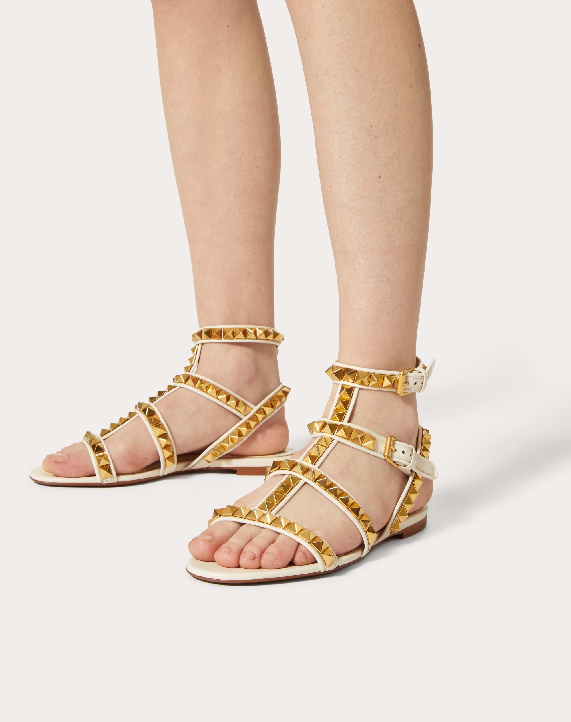 ROCKSTUD NO LIMIT NAPPA FLAT SANDAL - 6