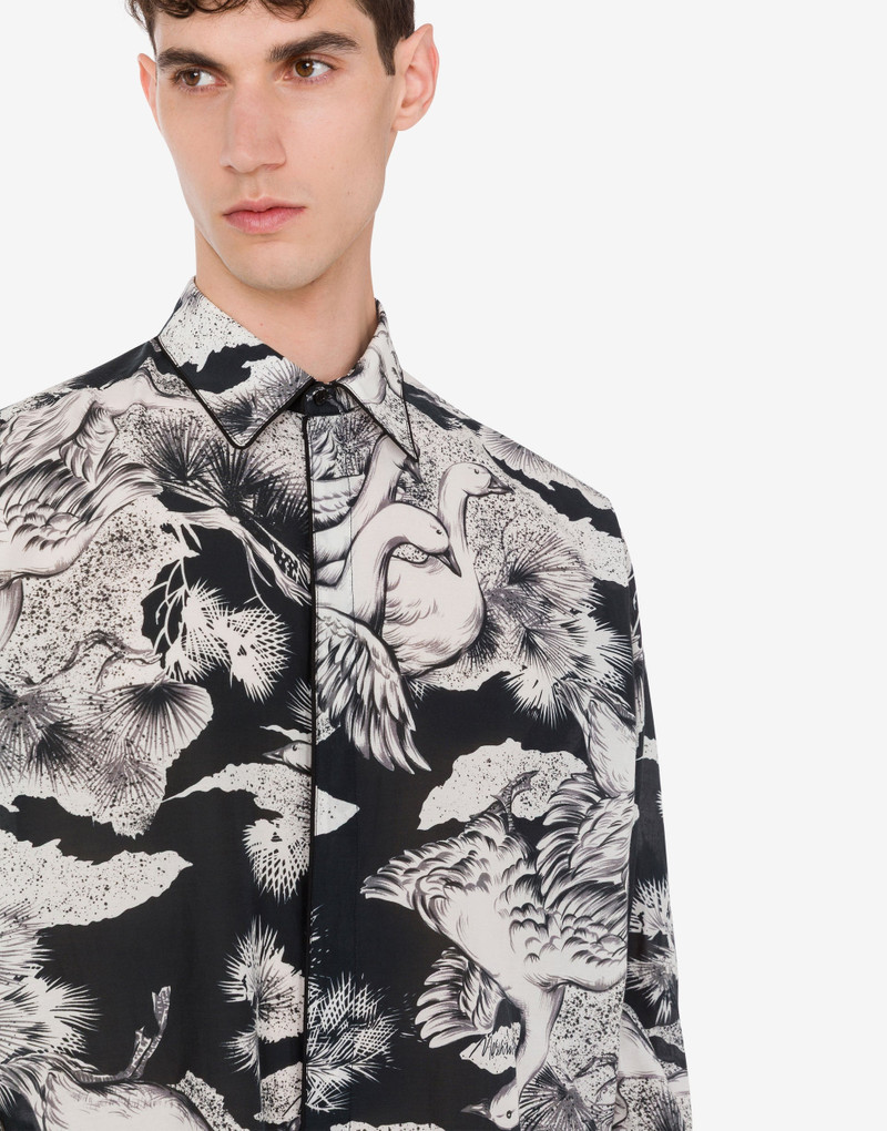 LIGHTWEIGHT COTTON POPLIN SHIRT WITH GOOSE PRINT 4