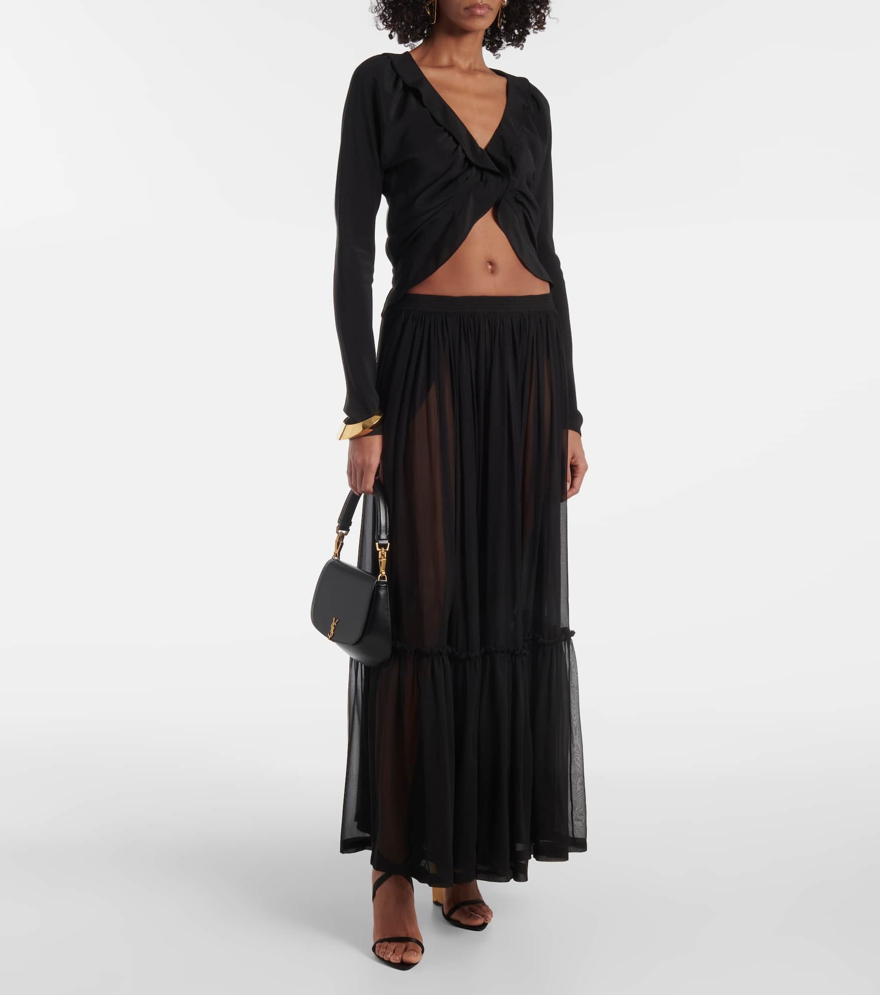 Ruffled silk blouse - 2
