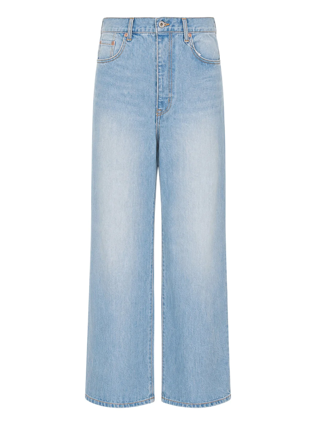 Air Yarn Faded Wide-Leg Jeans - 1