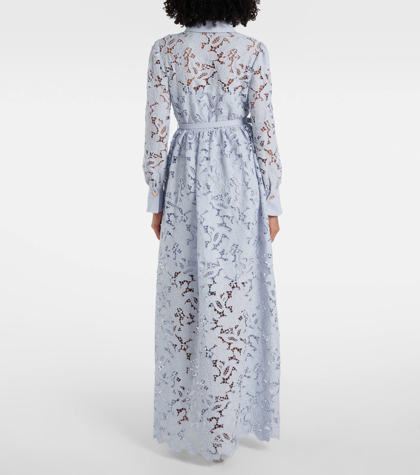 Lace-trimmed maxi dress - 3