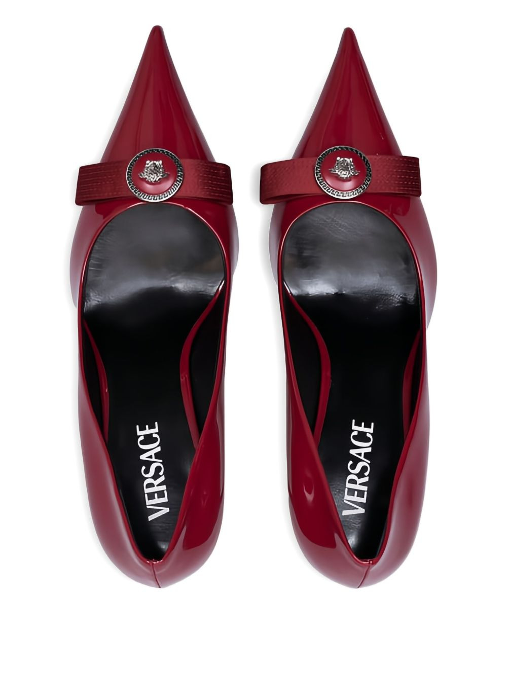90mm bow-embellished pointed-toe pumps - 3